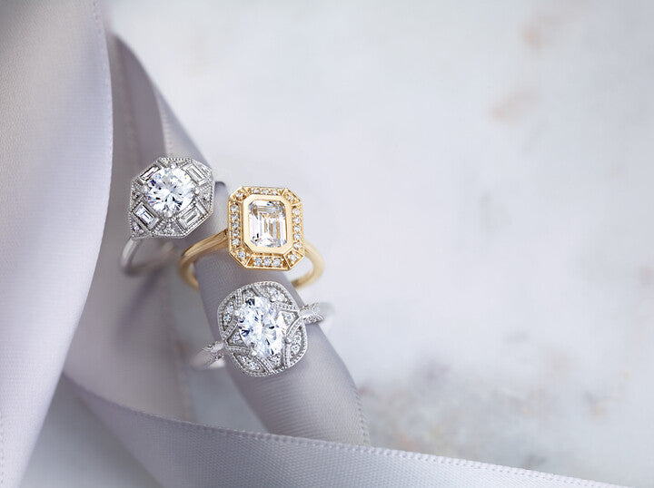 stunning vintage moissanite rings nzjewellers
