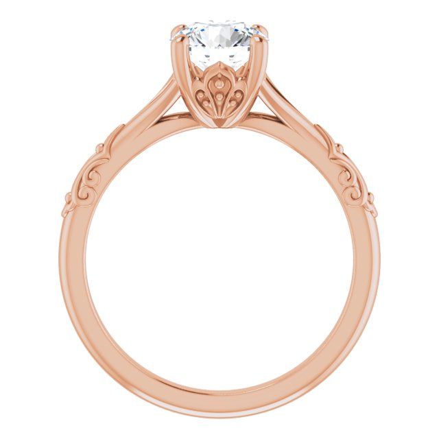 One Carat Brilliant Moissanite Vintage Ring