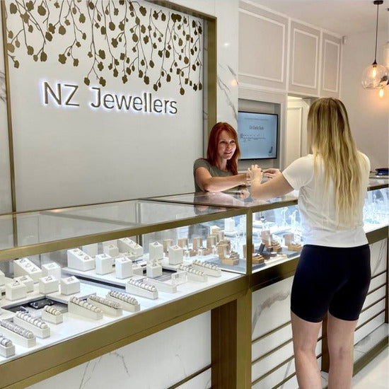 NZ Moissanite craft beautiful jewellery from 100% recycled gold and set with the world's first fully traceable, igi certified, 100% Climate Neutral and Sustainability Rated diamonds.