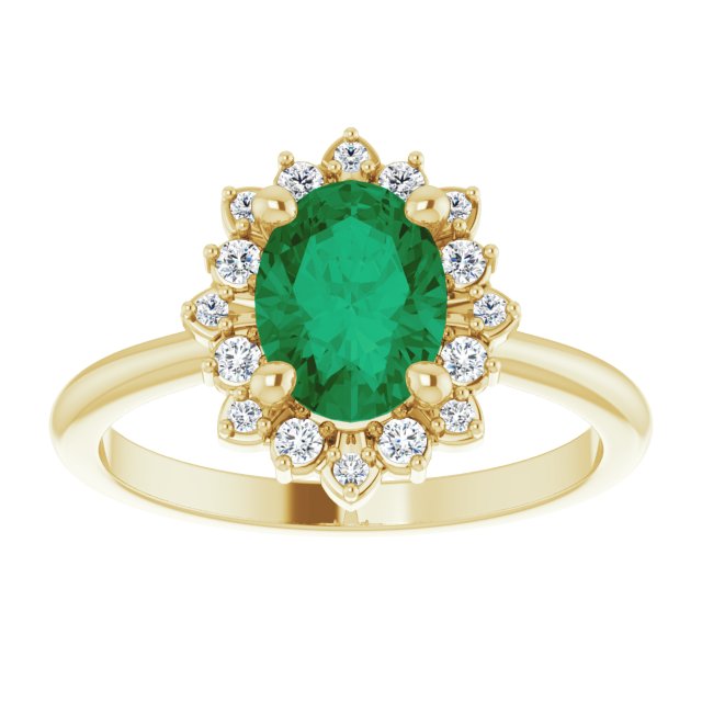 8 x 6mm Oval LG Sapphire Ring with LG Diamond Halo