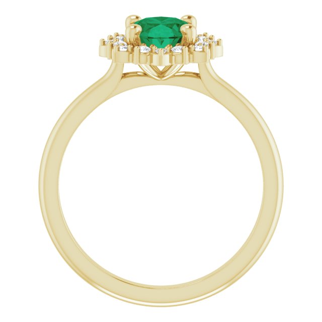 8 x 6mm Oval LG Sapphire Ring with LG Diamond Halo