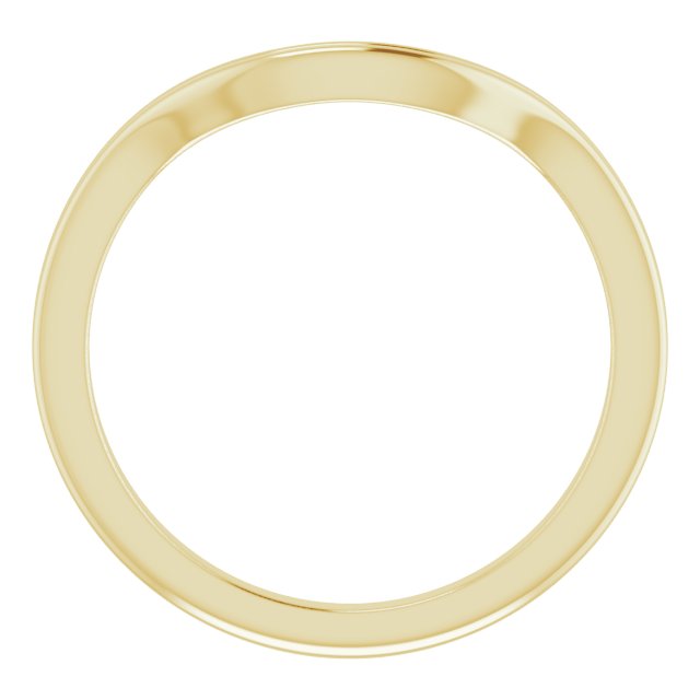 1.9mm half round double profile Fitted Gold Wedding Band