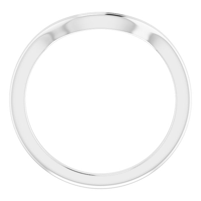 1.9mm half round double profile Fitted Gold Wedding Band