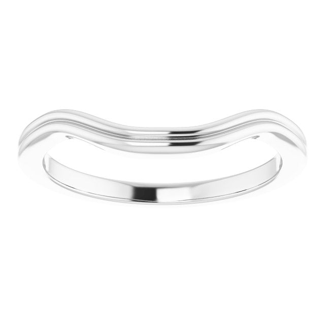 1.9mm half round double profile Fitted Gold Wedding Band