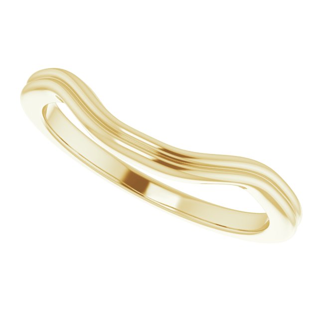 1.9mm half round double profile Fitted Gold Wedding Band