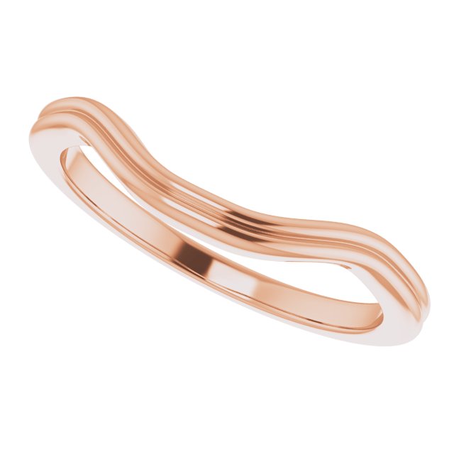 1.9mm half round double profile Fitted Gold Wedding Band