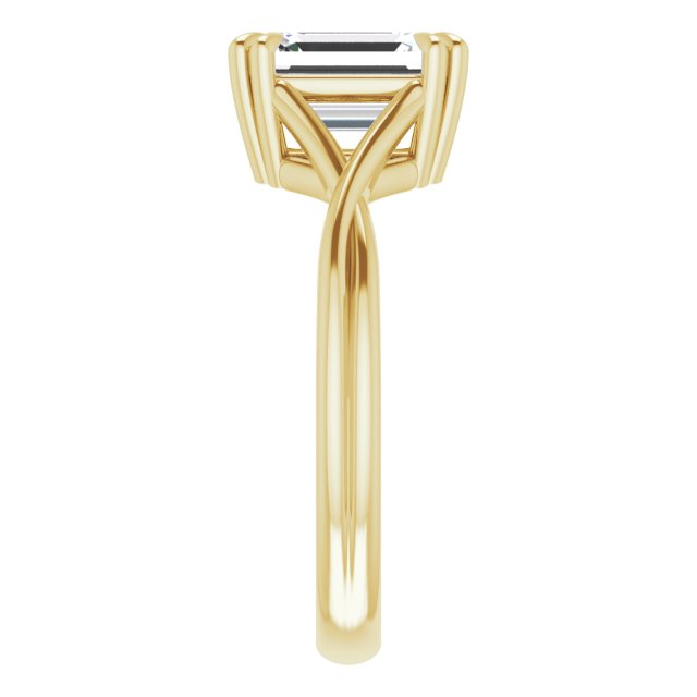 1.75ct Emerald Moissanite Solitaire Ring