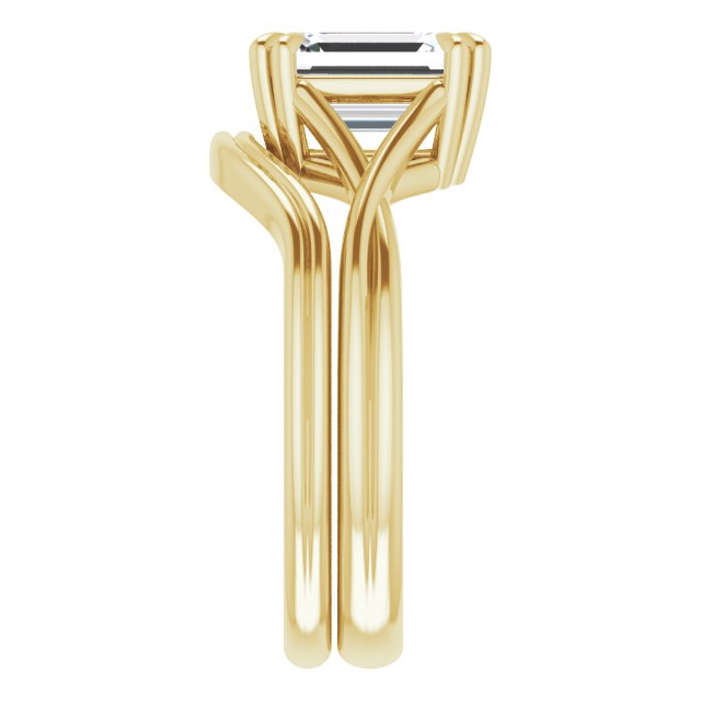 1.9mm half round double profile Fitted Gold Wedding Band