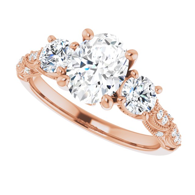 1.85ct Oval Moissanite Vintage Ring