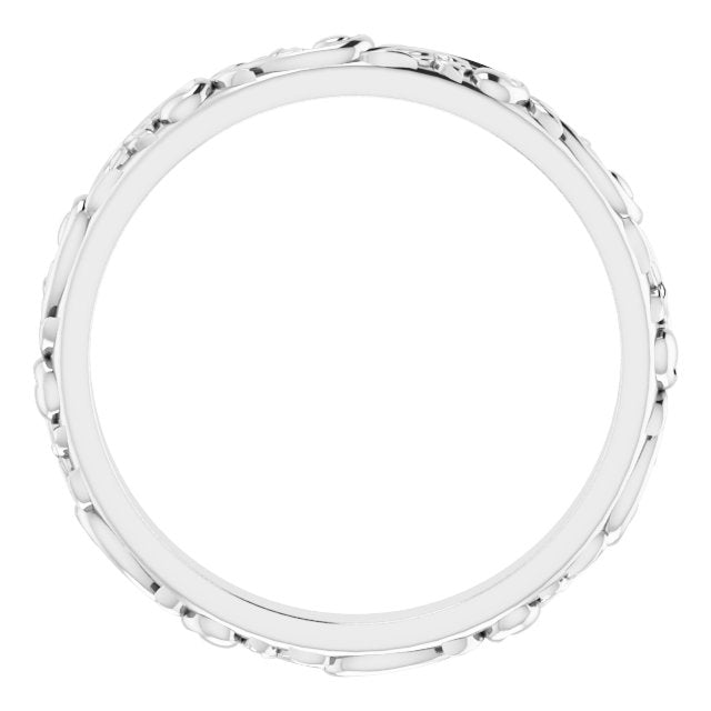 Nature Inspired Vintage Wedding Band