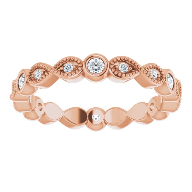 Vintage Round Moissanite Eternity Ring