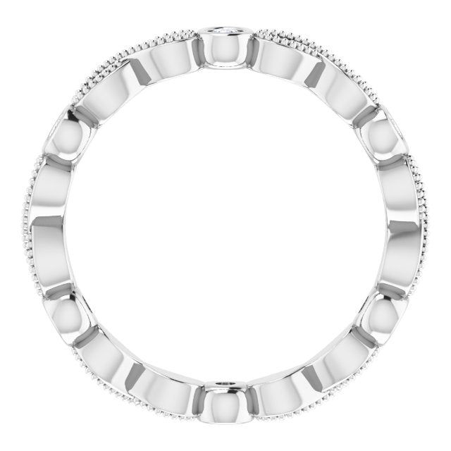 Vintage Round Moissanite Eternity Ring