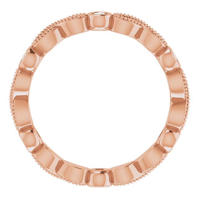 Vintage Round Moissanite Eternity Ring