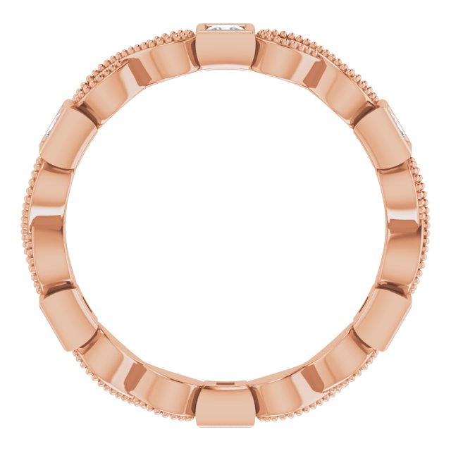 Vintage Princess Cut Moissanite Eternity Ring