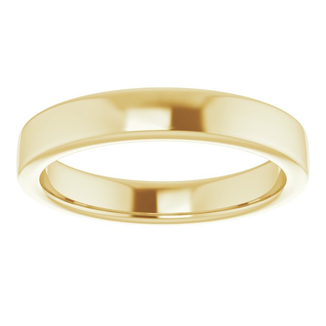 3.5mm Flat Contour Gold Wedding Band