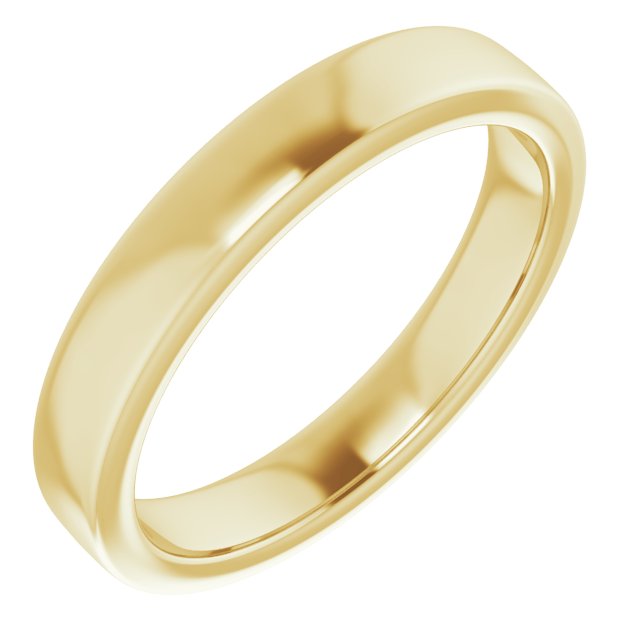 3.5mm Flat Contour Gold Wedding Band