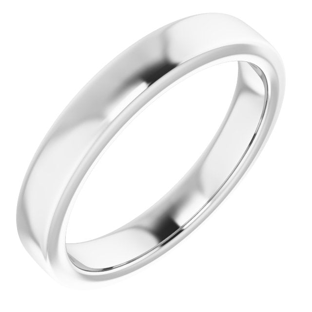 3.5mm Flat Contour Gold Wedding Band