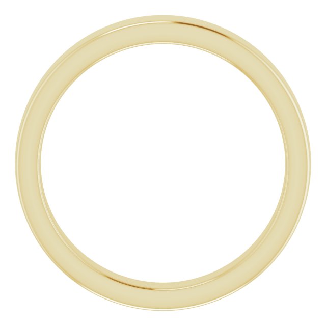 3.5mm Flat Contour Gold Wedding Band3.5mm Flat Contour Gold Wedding Band