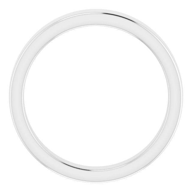 3.5mm Flat Contour Gold Wedding Band