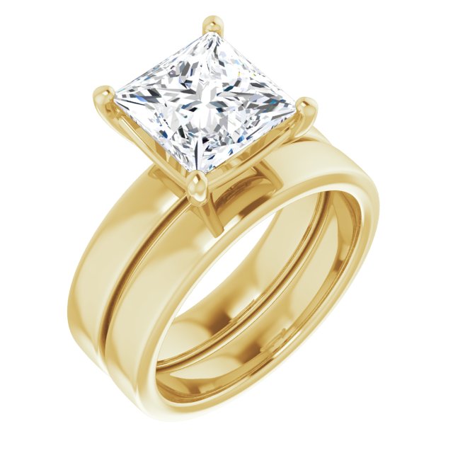 3.5mm Flat Contour Gold Wedding Band