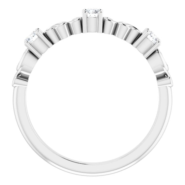 Sculptural Moissanite Anniversary Ring