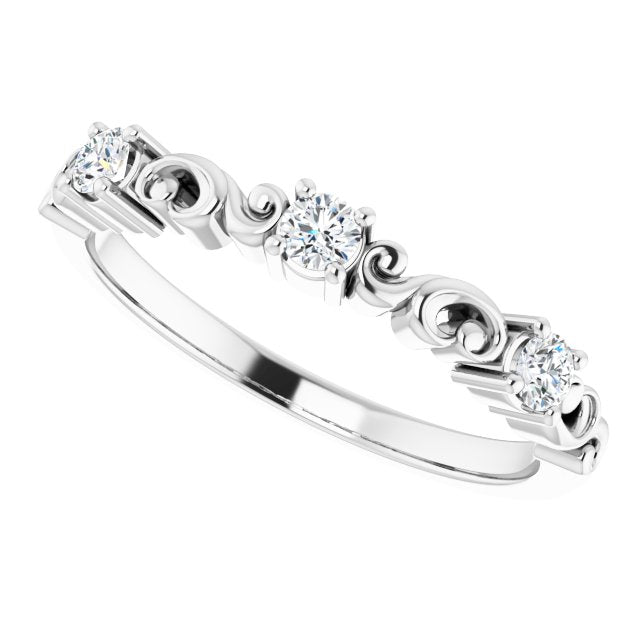 Sculptural Moissanite Anniversary Ring