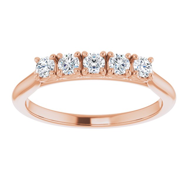 1/3ct Five Stone Moissanite Anniversary Ring