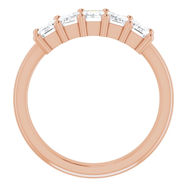 Five Stone 1.75ct Emerald Moissanite Anniversary Ring