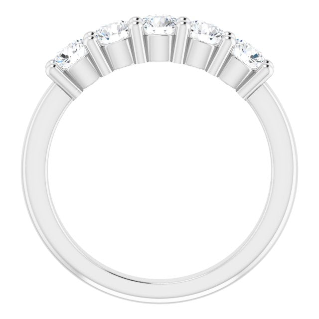 3/4ct Five Stone Moissanite Anniversary Ring