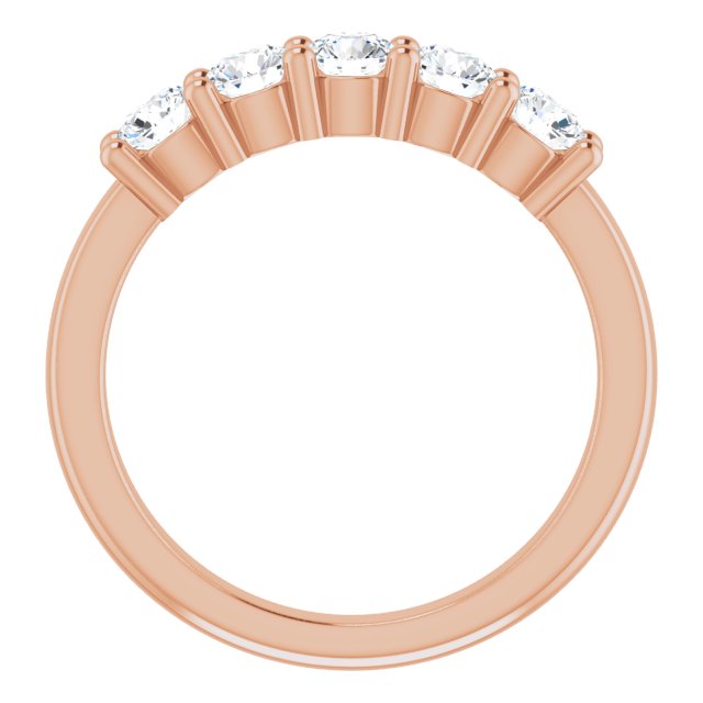 3/4ct Five Stone Moissanite Anniversary Ring