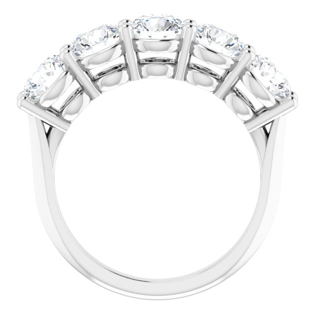 Two and 1/2ct Five Stone Moissanite Anniversary Ring