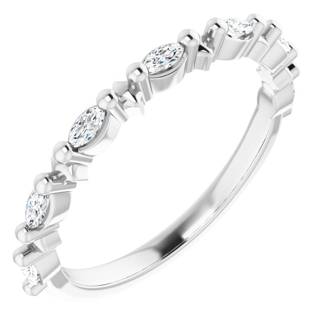 0.25ct Marquise Moissanite Anniversary Ring