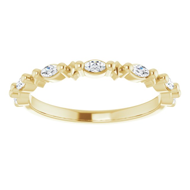 0.25ct Marquise Moissanite Anniversary Ring