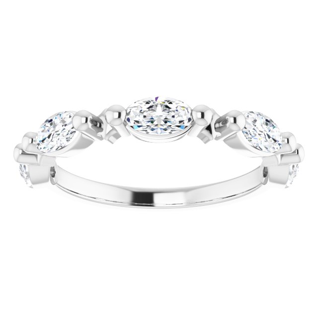 1.25ct Oval Moissanite Anniversary Ring
