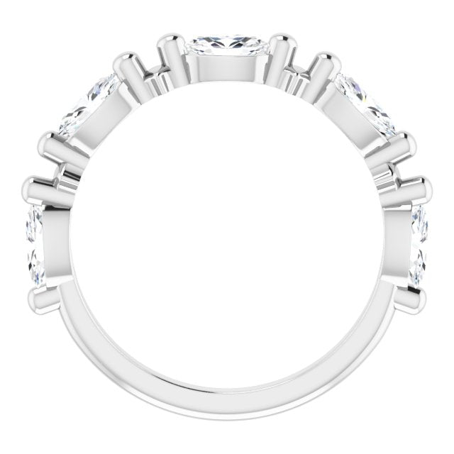 1.25ct Oval Moissanite Anniversary Ring