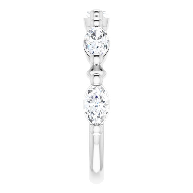 1.25ct Oval Moissanite Anniversary Ring