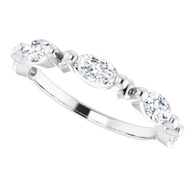 1.25ct Oval Moissanite Anniversary Ring