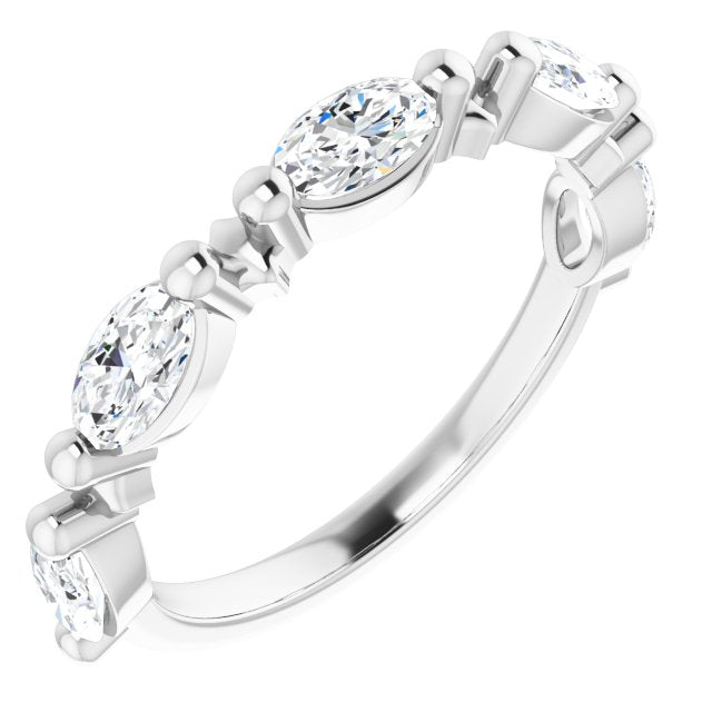 1.25ct Oval Moissanite Anniversary Ring