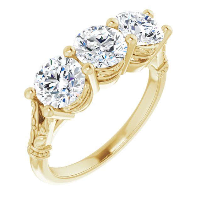 Vintage Two and a 1/4 Carat Moissanite Anniversary Ring