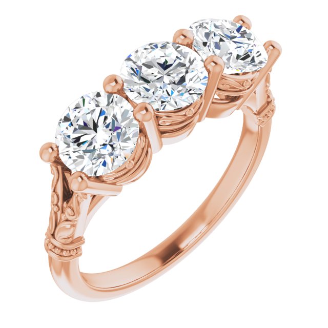 Vintage Two and a 1/4 Carat Moissanite Anniversary Ring