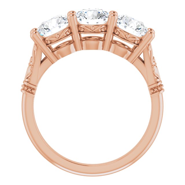 Vintage Two and a 1/4 Carat Moissanite Anniversary Ring