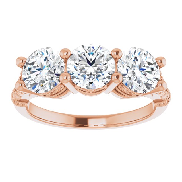 Vintage Two and a 1/4 Carat Moissanite Anniversary RingVintage Two and a 1/4 Carat Moissanite Anniversary Ring