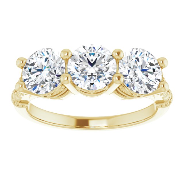 Vintage Two and a 1/4 Carat Moissanite Anniversary Ring