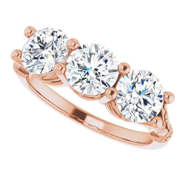 Vintage Two and a 1/4 Carat Moissanite Anniversary Ring