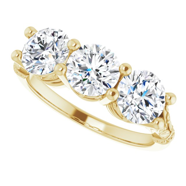 Vintage Two and a 1/4 Carat Moissanite Anniversary Ring