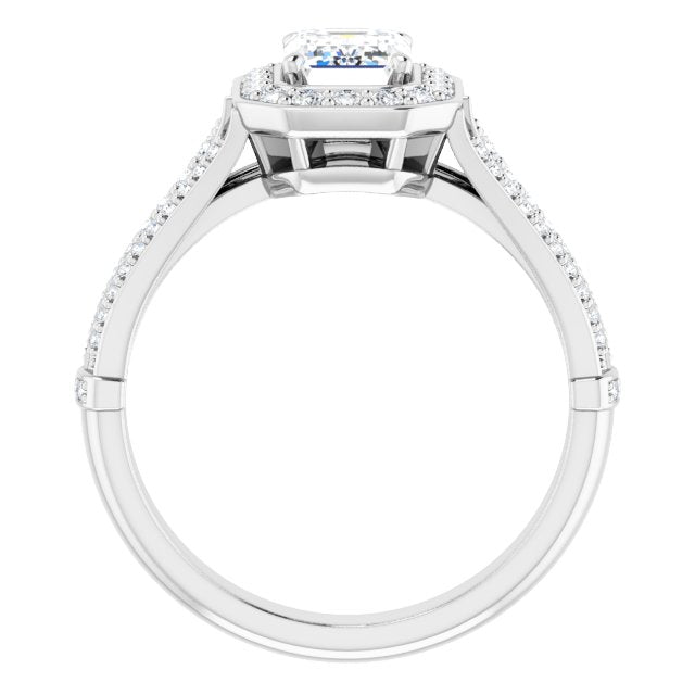 1.40ct Emerald Moissanite Vintage Ring