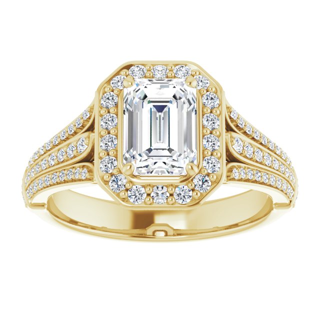 1.40ct Emerald Moissanite Vintage Ring