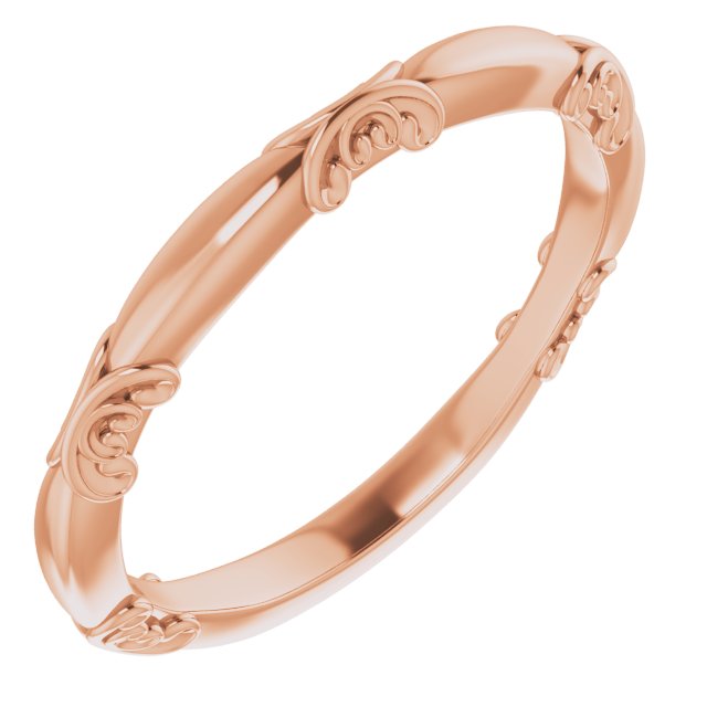 Rose Gold Vintage Wedding Band
