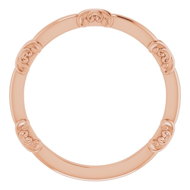 Rose Gold Vintage Wedding Band