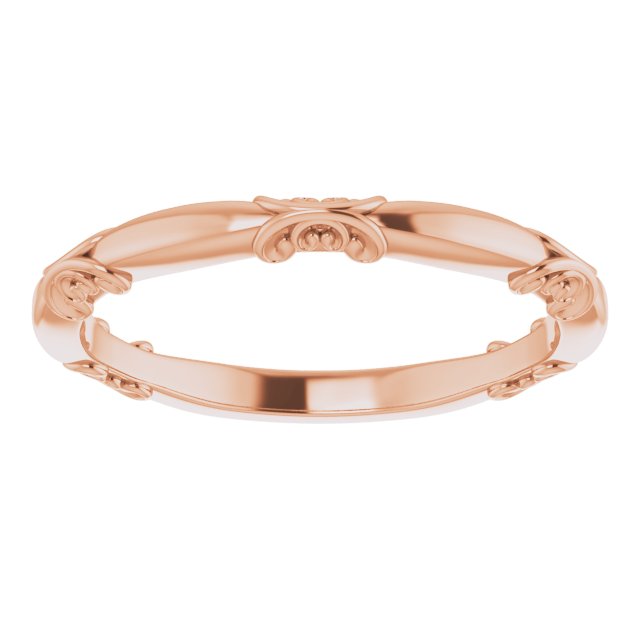 Rose Gold Vintage Wedding Band